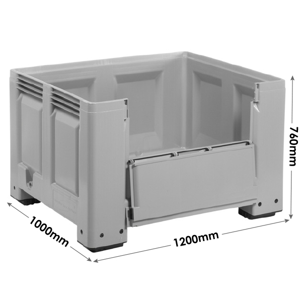 4401.150 Big Box Pallet Container With Door 670 litres (1200 x 1000 x