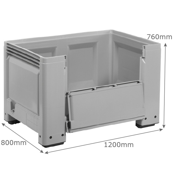 4403.150 Big Box Pallet Container With Door 535 Litres (1200 x 800 x