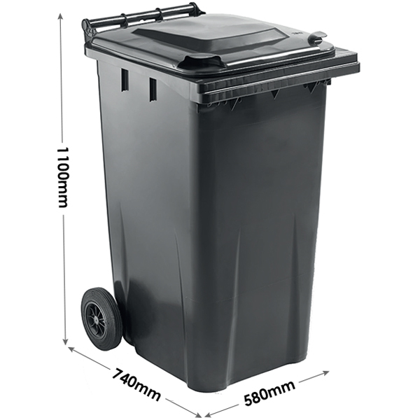 Wheelie Bin (240 Litre) with 2 Wheels Plastor
