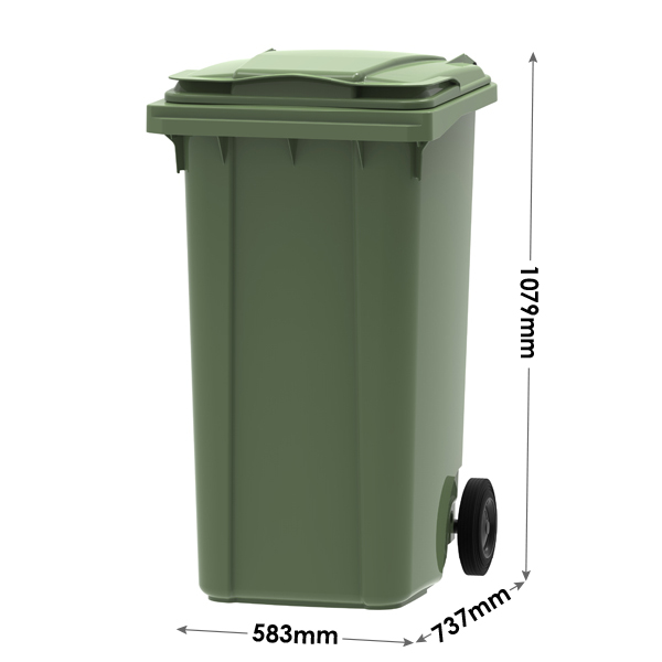 Waste shop bin wheels