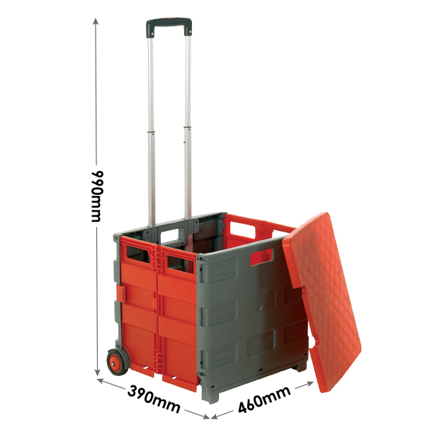 Proplaz Folding Box Trolley (Load Capacity 35 kg) | Plastor
