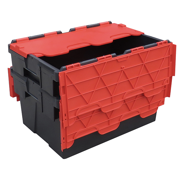 PLAS55LE Black With Coloured Lid Storage Box Crates - 55 litre