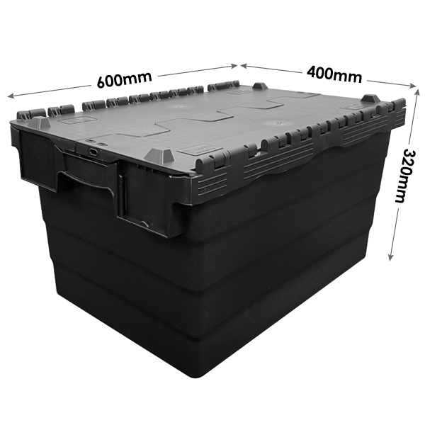 Black plastic tote deals