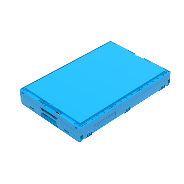 WALTHER Folding Container With Attached Hinged Lid in Blue