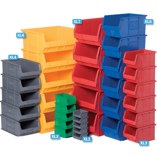 XL2 Picking Bin Size 2 20 Pack Coloured Plastor