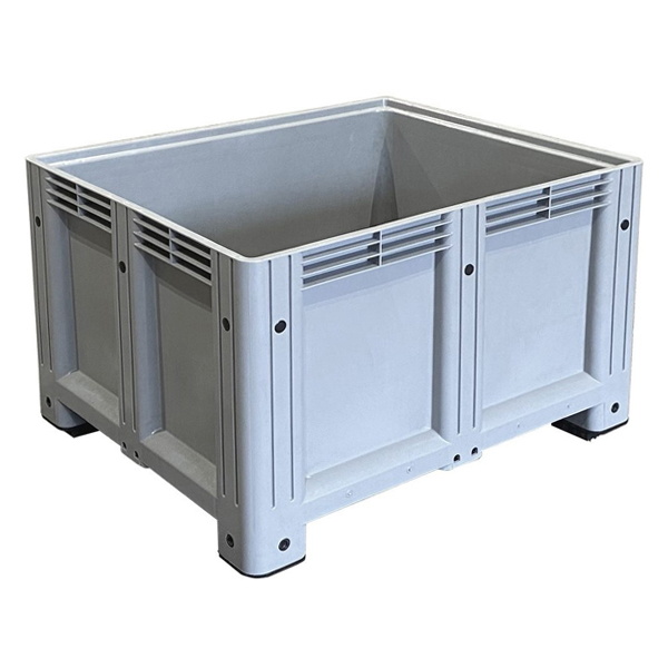 Large Plastic Pallet Box with 4 Feet (1200 x 1000 x 760mm) 625 Litre