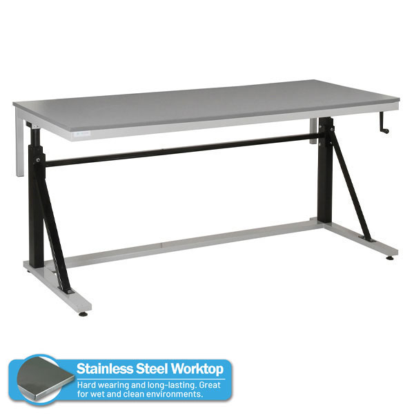 'AHB' Range Adjustable Height Cantilever Workbenches (300 KG Capacity ...