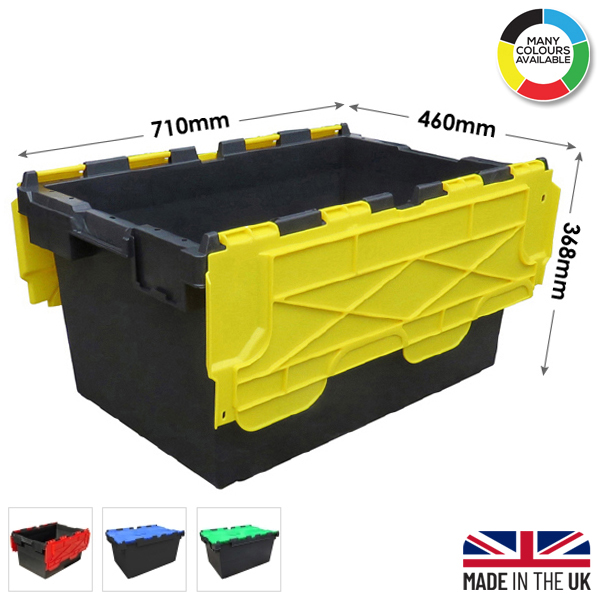 Black and yellow storage box clearance