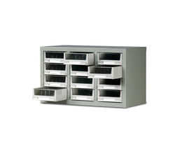Ref: B052002 Small Parts Box Cabinet 12 Drawer unit complete with 12 drawers and 12 dividers (72Kg)