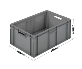2A049 45 Litre Grey Stacking Container
