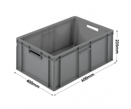 2A049 45 Litre Grey Stacking Container