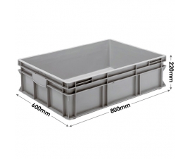 3-221-0 Grey Range Euro Container - 90 Litre