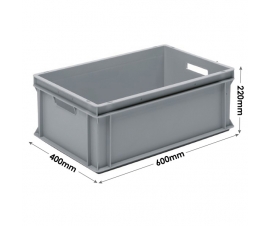 3-301-0 Grey Range Euro Container - 40 litres with Handholds