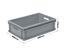 3-308-0 Grey Range Euro Container With Hand Holes - 30 litres