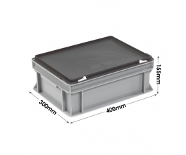 3-4313-53-CASE Grey Range Euro Container Case - 12 Litres