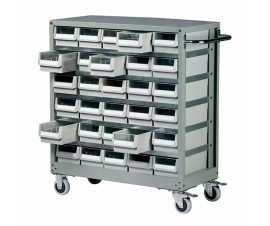 Ref: B052001 Small Parts Box Cabinet Trolley complete with 30 drawers and 60 dividers (300Kg)