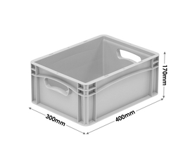 400 x 300 x 170mm Euro Stacking Container Tray with Handles