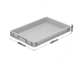 600 x 400 x 70mm Euro Stacking Container with Hand Grips