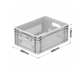 170mm High Euro Container with Air Holes on Sides and Base