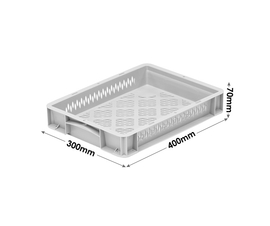 Small 400x300x70mm Ventilated/Perforated Plastic Tray