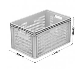 320mm Deep Euro Container with Vented Sides and Base