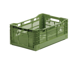 Foldable Ventilated Euro Containers with Ribbed Base (600 x 400 x 240mm) 42 Litres