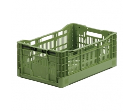 Foldable Ventilated Euro Containers with Ribbed Base (600 x 400 x 240mm) 42 Litres