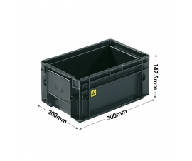 Ref: BK-R-ESD-KLT3214 KLT (VDA)* Electro Conductive Containers