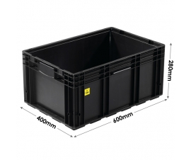 Electro Conductive Containers - 48 Litres (600 x 400 x 280mm) Interlocking Base