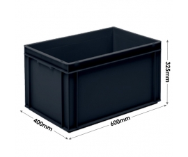 Euro Conductive Container 60 Litre (600 x 400 x 325mm)