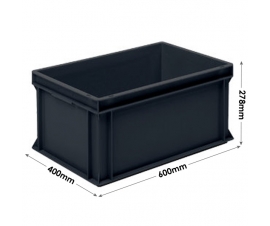 Euro Conductive Container 53 Litre (600 x 400 x 278mm)