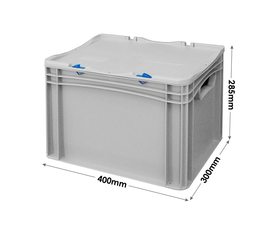 Prime Economy Euro Container Cases (400 x 300 x 285mm) with Hand Holes