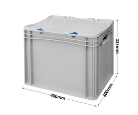 Prime Economy Euro Container Cases (400 x 300 x 335mm) with Hand Holes