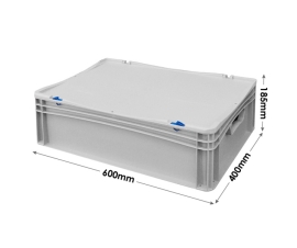 Prime Economy Euro Container Cases (600 x 400 x 185mm) with Hand Holes