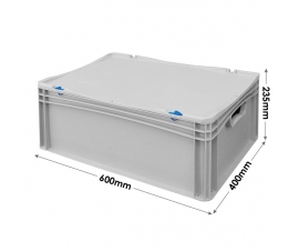 Prime Economy Euro Container Cases (600 x 400 x 220mm) with Hand Holes