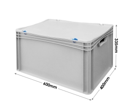Prime Economy Euro Container Cases (600 x 400 x 335mm) with Hand Holes