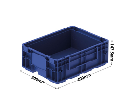 R-KLT (VDA) Small Load Carrier Container 400 x 300 x 147.5mm - Blue