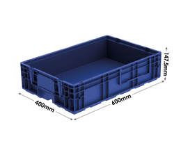 R-KLT (VDA) Small Load Carrier Container 600 x 400 x 147.5mm - Blue