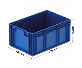 RL-KLT-6428 (VDA) KLT 600 x 400 x 280mm with Smooth Base