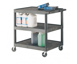 Strong Plastic Shelf Trolley with 3 Shelves