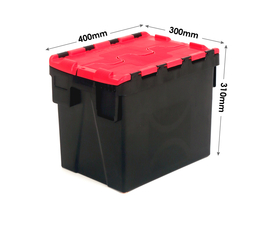 24 Litre Medium/Small Euro Crate with Black Body and Red Lid