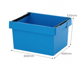 Blue Plastic Stacking and Nesting Storage Containers