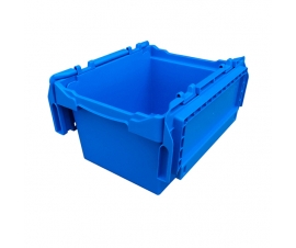 Plastic Storage Box with Open Hinged Lid