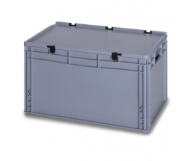 66 Litre Plastic Container with Lid (Euro/Stacking) ED64-32