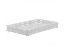 White Stacking Confectionery Tray Ventilated Sides And Base