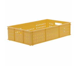Yellow Stacking Confectionery Trays Mesh Sides And Base