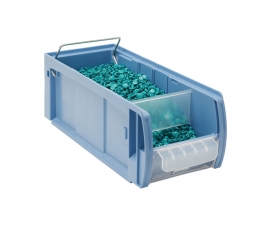 Example Of 400mm Deep Kanban CTB Picking Bin with Safety Rod