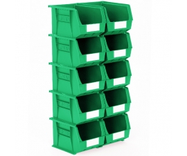 Pack of 10 Green Linbins Size 6
