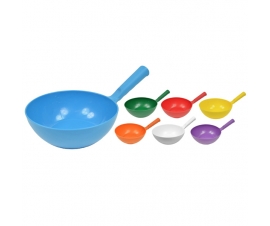 Round Plastic Bowl Scoop in Blue, Red, Yellow, Orange, White, Purple