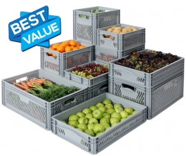 Ventilated/Perforated Euro Stacking Containers Basicline Range